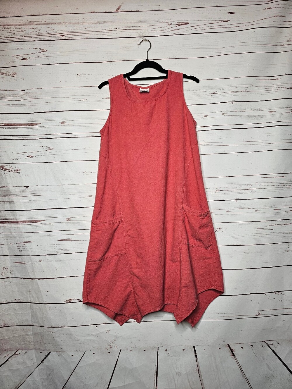 C.M.C. Color me Cotton Asymmetrical Coral Dress